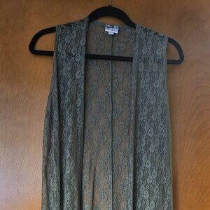 Lularoe sage green midi lace dress